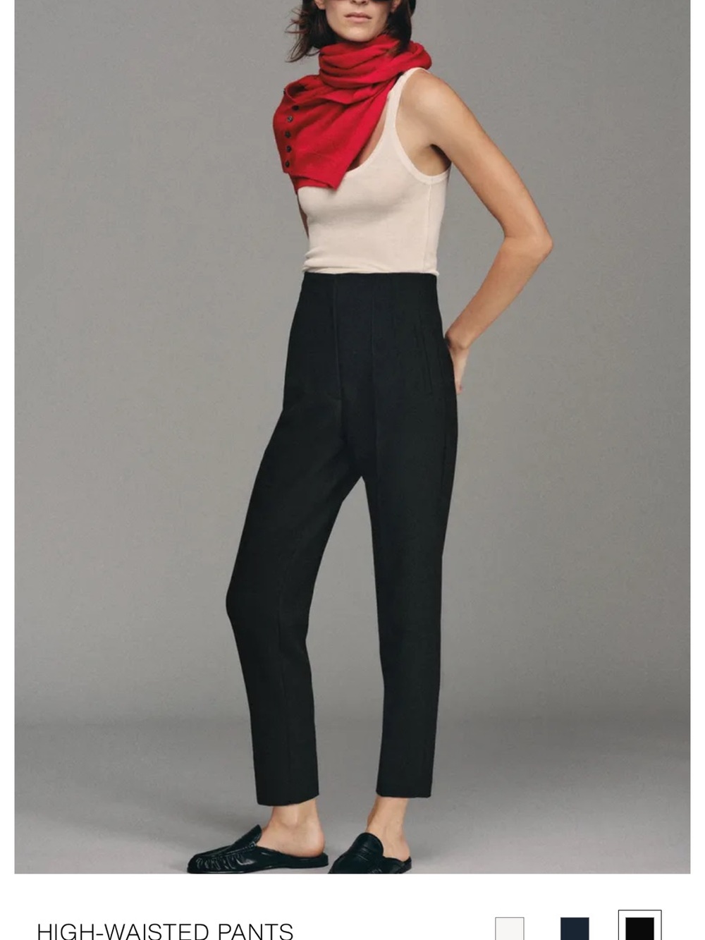 Zara High-Waisted Black Pants